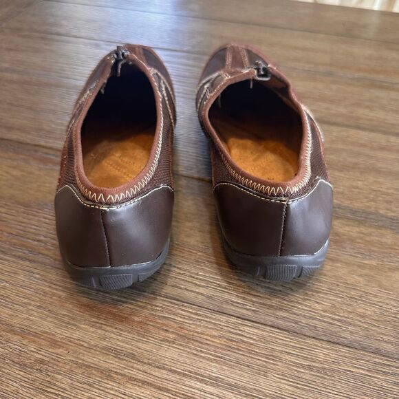 Naturalizer Brown Leather Comfort Slip-On Shoes  Casual Walking Flats Womens 9 - Picture 4 of 8